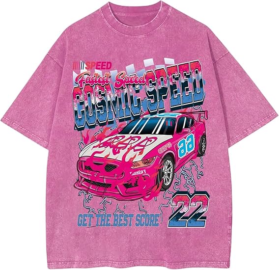 SOLY HUX Men's Graphic Print T-Shirt Vintage Drop Shoulder Short Sleeve Casual Loose Tees Summer Outfits